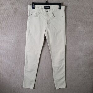 J Lindeberg Jeans Mens 29x32 Beige Jay Slim Fit Mid Rise Zip‎ Fly Cotton Stretch